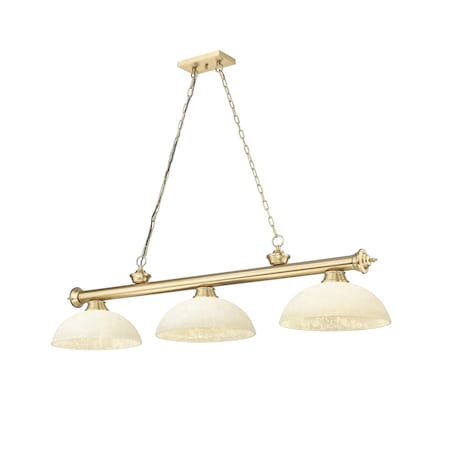 Z-Lite Cordon Heritage Brass 3 Light Billiard 2306-3HBR-DGM14