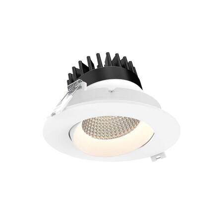 Dals Lighting Revolve 4'' Round 5CCT LED Recessed Multi-Voltage Gimbal in White GBR04-CC-V-WH