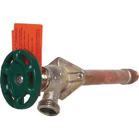 Arrowhead Brass 1/2'' FIP x 3/4'' MIP x 3/4'' HT x 8'' Quarter-Turn Anti-Siphon Frost Free Wall Hydrant 465-08QTLF