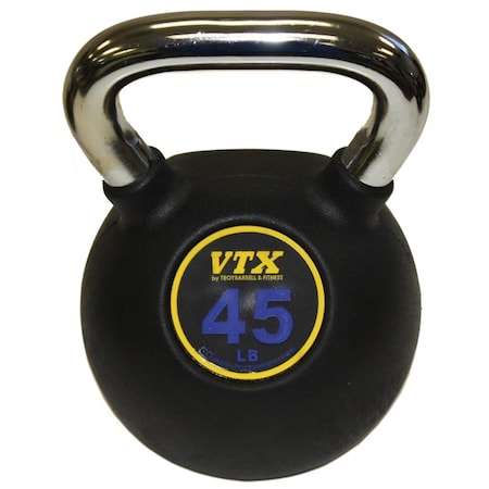 Troy Barbell 45 lbs Rubber Club Kettlebell, Blue CKB-045