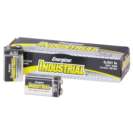 Energizer Industrial 9V Alkaline Battery, 12PK EN22