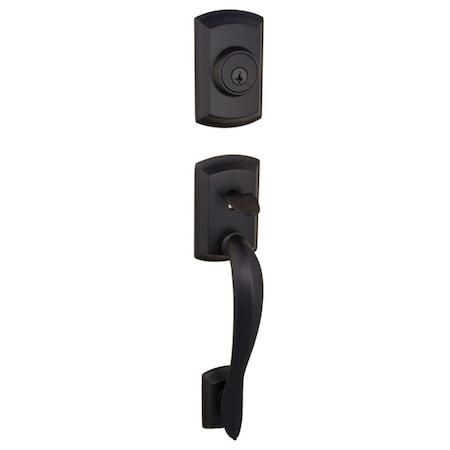Kwikset Avalon Single Cylinder Exterior Handleset SmartKey with 6AL Latch and STRKP Strike Pack which 800AVHLIP-514S.STRKP