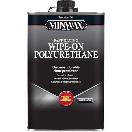 Wipe-On Poly Pt Clear Oil-Based Polyurethane Finish, Warm Satin 40910