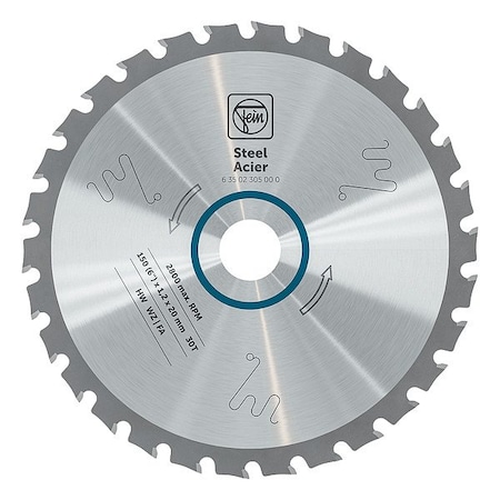 Fein Circular Saw Blade, 6" dia, 3/4" Arbor 63502305000