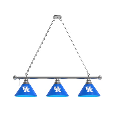 Holland Bar Stool Co Kentucky "UK" 3 Shade Billiard Light, Chrome Fixture BL3CHUKY-UK