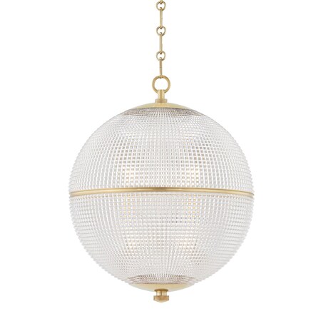 Hudson Valley Lighting Mark D. Sikes X Sphere No. 3 1 Light Pendant 18.25 In. Aged Brass MDS801-AGB