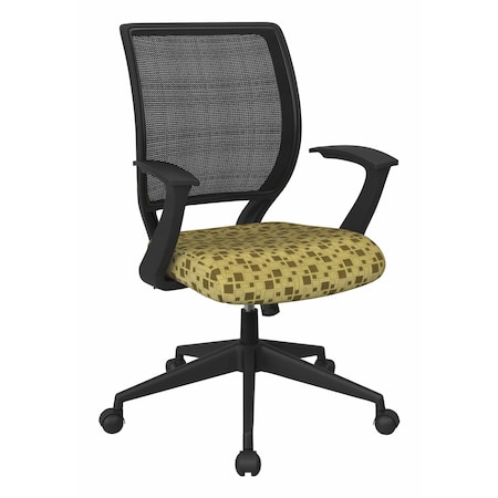 Office Star Products EM Series Screen Back Task Chair with "T" Arms, City Park Kiwi EM51022N-K109