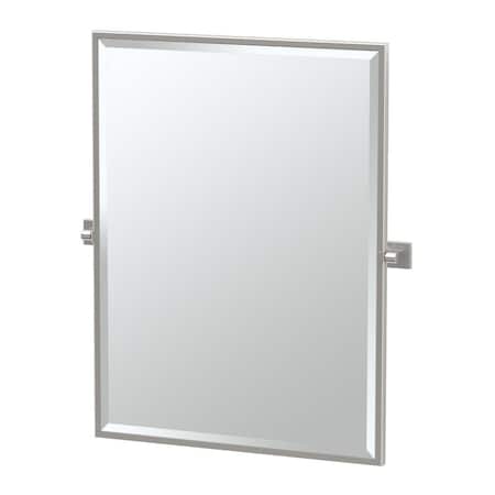 Gatco Elevate 32.5" Framed Rectangle Mirror, Satin Nickel 4079FS