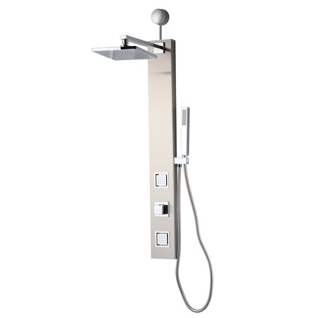 Anzzi Dion Series 39 in. 2-Jetted Shower Tower with Heavy Rain Shower and Body Jets SP-AZ082BN