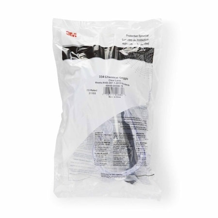 3M Protective Goggles Clear Tint Polycarbonate Lens Elastic Strap, OS Fits Most, 40660-00000-10, 10PK 697106_BX