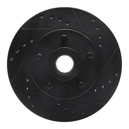 Dynamic Friction Co DFC Brake Rotor - Drilled and Slotted - Black 633-56008R