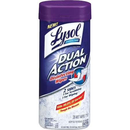 Lysol Dual Action Disinfecting Wipes, 28-Count 1920081143