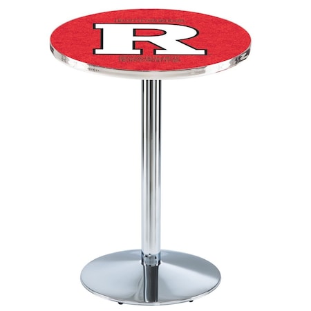 Holland Bar Stool Co 42" Chrome Rutgers Pub Table, 36" dia. Top L214C4236Rutger