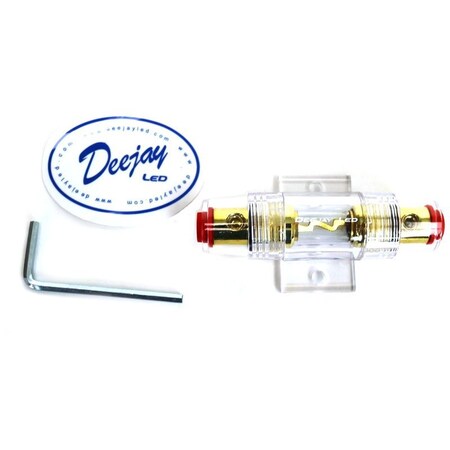 Deejay Led 1 AGU FUSE Round Vehicular Fuse Holder complete with fuse and alan key TBHAGU1