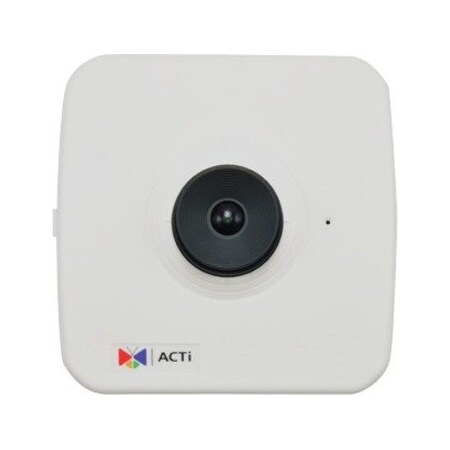 Acti 1MP Cube with Basic WDR, Fixed lens, f4.2mm/F1.8 HOV:53.8 Degree, H.264, 720p/30fps, DNR, B E11A