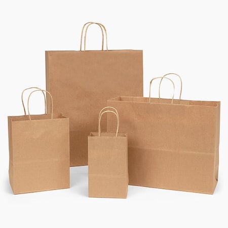 Nashville Wraps Natural Brown Kraft Shopping Bag Assortment, 125PK TANA