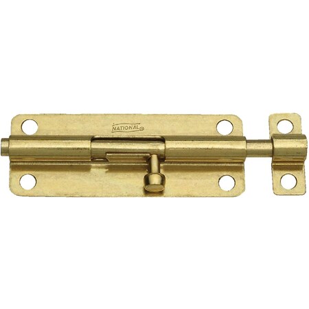 National Hardware 5'' Brass Steel Door Barrel Bolt N151-761