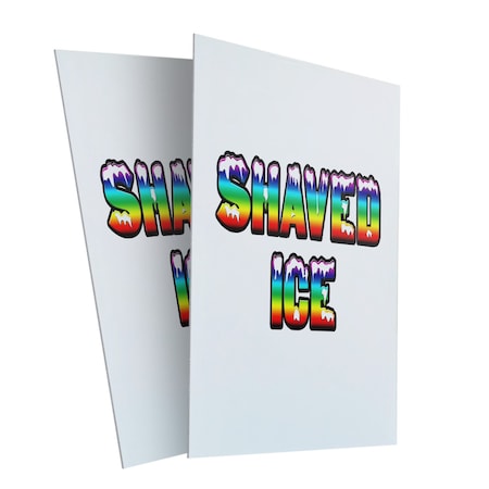 Signmission Shaved Ice, Plastic Signs Only 24 Inch x 36 Inch, Corrugated Plastic, 2PK CSB-2436-2PACK-Shaved Ice