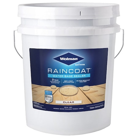 Zinsser 5 Gal 288345 Clear Wolman, RainCoat Water-Based One Coat Sealer 288344