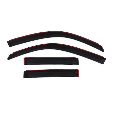 Ventshade Rainguards, Aerodynamic Design, In-Channel, Smoke, Acrylic, Set Of 4 194924