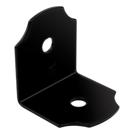 Homepage 3 x 3 x 3.25 in. Steel Flat Corner Brace, Black HO2742848