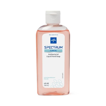 Medline Spectrum Clinical Antibacterial Liquid Hand Soap with 0.13% BZK, Clean Scent HHABSP04H
