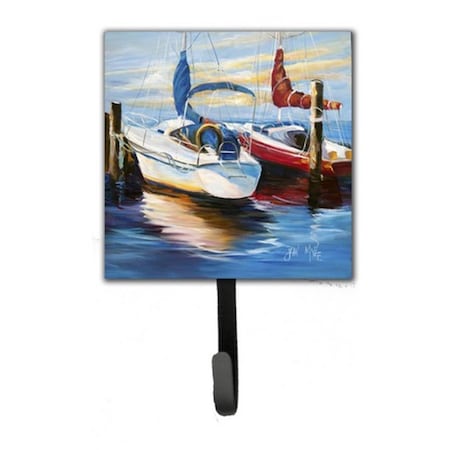 Carolines Treasures Symmetry Sailboats Leash and Key Holder JMK1242SH4