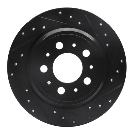 Dynamic Friction Co DFC Brake Rotor - Drilled and Slotted - Black 633-27024R