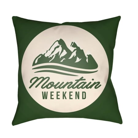 Artistic Weavers Lodge Cabin Alp Poly Filled Pillow - Dark Green & Beige - 26 x 26 in. LGCB2054-2626