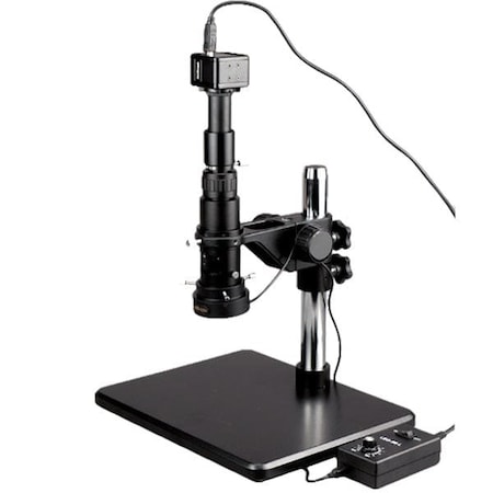 Amscope H800 Zoom Digital Inspection Monocular Stereo Microscope 0.7X-5X on Pillar Stand w/1.3MP USB 2.0 C- H800-96S-M