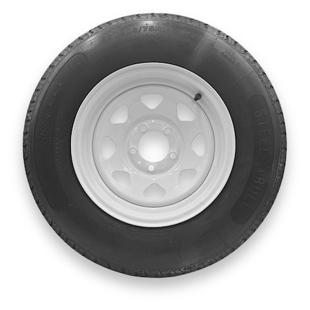 Steelbull - Steel Master ST205/75R14 8 Ply 5 On 4.5 Bolt, White Wheel Assemblies 599357SB