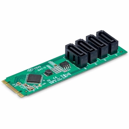 Startech.Com 4-PORT M.2 TO SATA ADAPTER CARD, M.2 PCIE 3.0 TO SATA HDD/SSD EXPANSION CARD, AS 4P-SATA-M2-ADAPTER