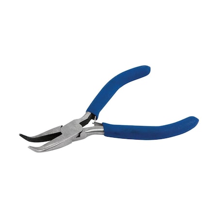 Dendesigns 4.5 in. Carbon Steel Mini Bent Nose Pliers, Blue, 6PK DE2737076