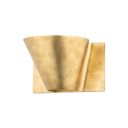 Hudson Valley Lighting Reeve 1 Light Wall Sconce 8 In. Vintage Gold Leaf 5600-VGL