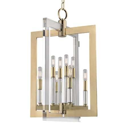 Hudson Valley Lighting Wellington 8 Light Pendant 17.5 In. Aged Brass 9317-AGB