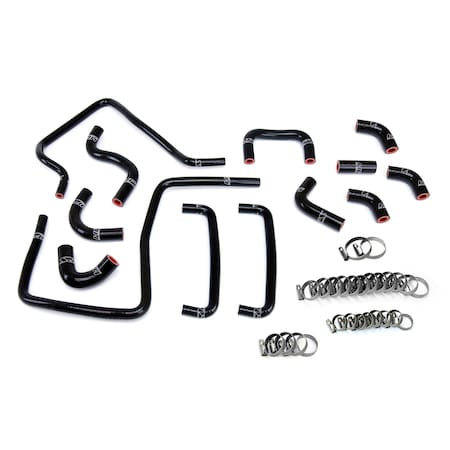 Hps Performance High Temp Reinforced Silicone Ancillary Coolant Hose Kit, Black,  57-2266-BLK