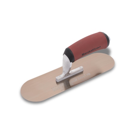 Marshalltown Pool Trowel, Golden Stainless Steel, Concrete Trowel, 10 x 3 inch Trowel, 3 Rivets SP10GSD