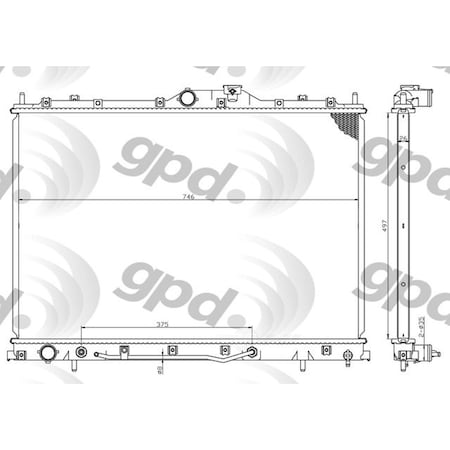 Global Parts Distributors Radiator 13032C