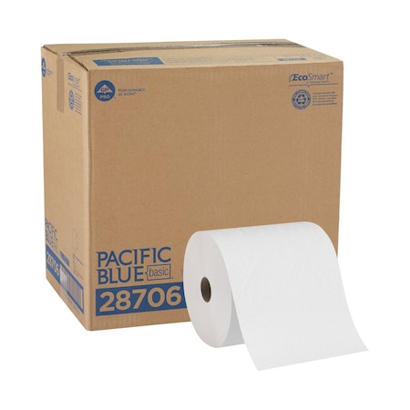 Georgia-Pacific Pacific Blue BasicĀ® Paper Towel Roll By Gp Pro (Georgia-Pacific), White, 12 Rolls Per Case, 28706 28706