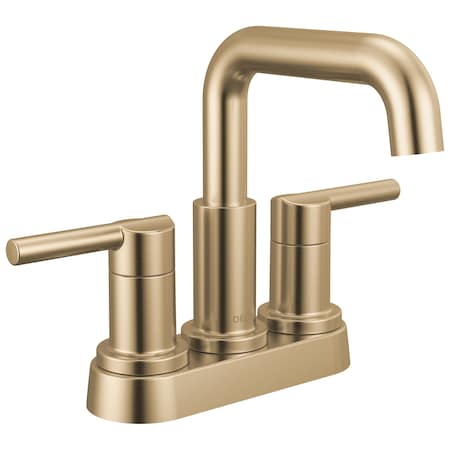 Delta Nicoli Two Handle Centerset Bathroom Faucet, 6.56 in, Champagne Bronze 25849LF-CZ