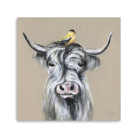 Homeroots Cute Highland Cow Unframed Print Wall Art 398944