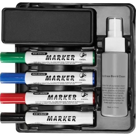 Lorell Dryerase Marker Caddy Kit, Black LLR75628