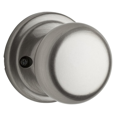 Kwikset 788H 15BX Dummy Door Knob, 238 in Dia Knob, Satin Nickel 788H15BX
