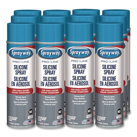 Sprayway Silicone Spray, 11 oz Aerosol Spray, 12PK SW946
