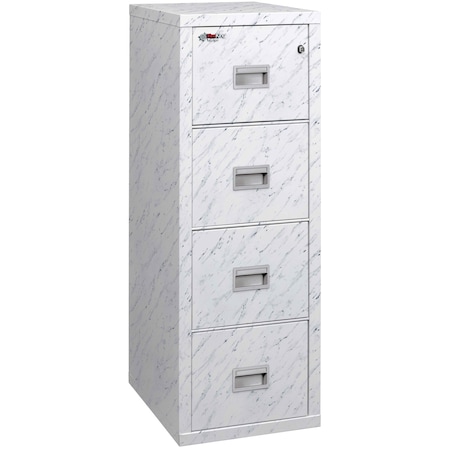 Fireking 4 Drawer, 1 Hr Fire & impact rated, 22" depth, Ltr/Lgl Calcutta Marble 4R1822-CMA