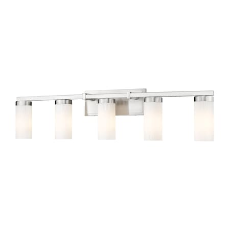 Z-Lite Danica 5-Light Vanity, 38.75 in W, Brushed Nickel 3044-5V-BN