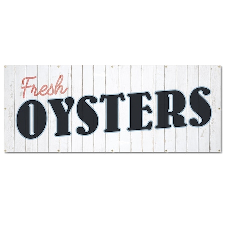 Signmission Oysters, 48 Inch, Banner B-120-30408