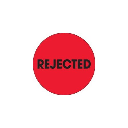 Bubblefast 2'' Circle - ''Rejected'' Fluorescent Red Labels BFDL1263