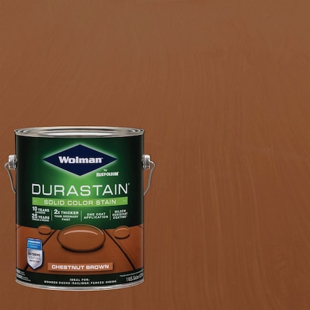 Wolman DuraStain One Coat Solid Color Exterior Stain Chestnut Brown 1 Gal. 288076
