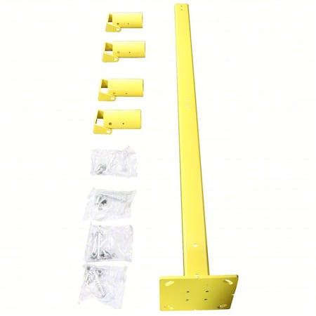 Edgesafe Safety Handrail, Steel, Yellow, 43-5/16" H ESR-ADDON-PCY